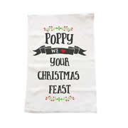 Personalised Christmas Tea Towel - Christmas Feast